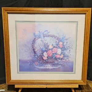 1994 Carl Valente " Roses In Wicker"